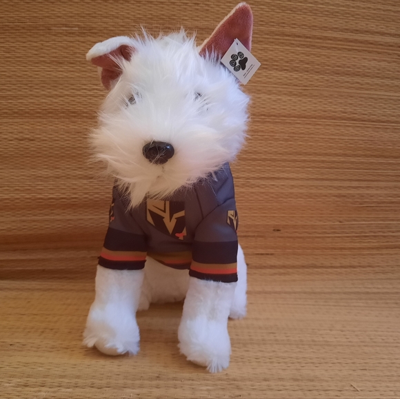 Bark Andre-Fleury, Rare White Plush Dog, Vegas Golden Knights, 2018- NWT - Picture 6 of 16